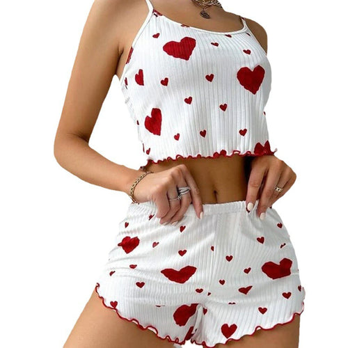 Women's Pajamas Set Sleepwear 2 PCS Short Tank Tops And Shorts S M L