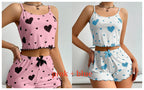 Women's Pajamas Set Sleepwear 2 PCS Short Tank Tops And Shorts S M L