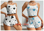 Women's Pajamas Set Sleepwear 2 PCS Short Tank Tops And Shorts S M L