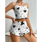 Women's Pajamas Set Sleepwear 2 PCS Short Tank Tops And Shorts S M L