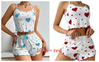 Women's Pajamas Set Sleepwear 2 PCS Short Tank Tops And Shorts S M L